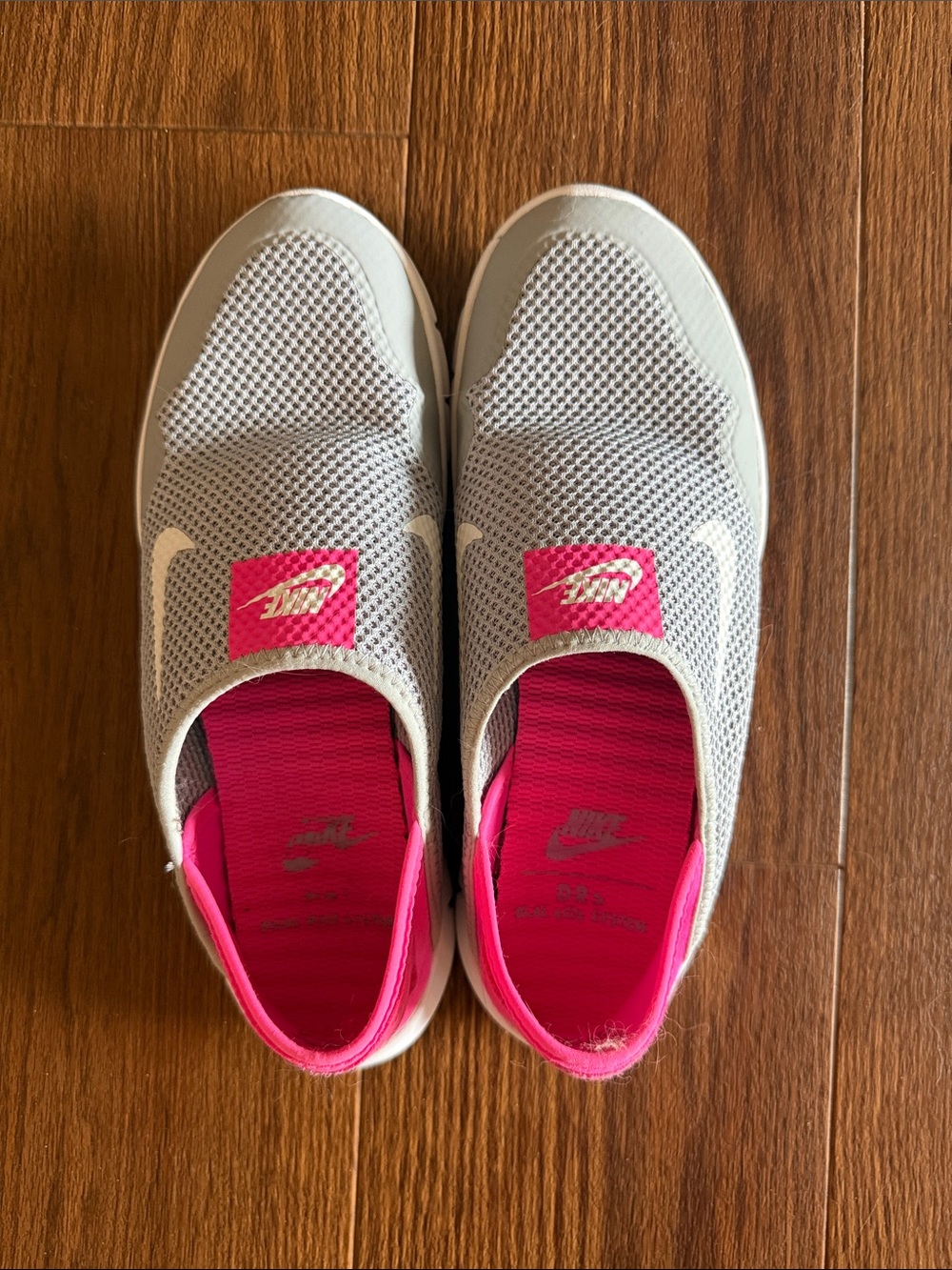 Gray and Pink Sneakers Lightweight Breathable Design - Size 7.5